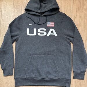 Men's USA Charcoal Fleece Hoodie NWT - Size M